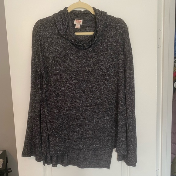 Mossimo Supply Co. | Black Cowl Neck Hoodie Sweater - Picture 1 of 5